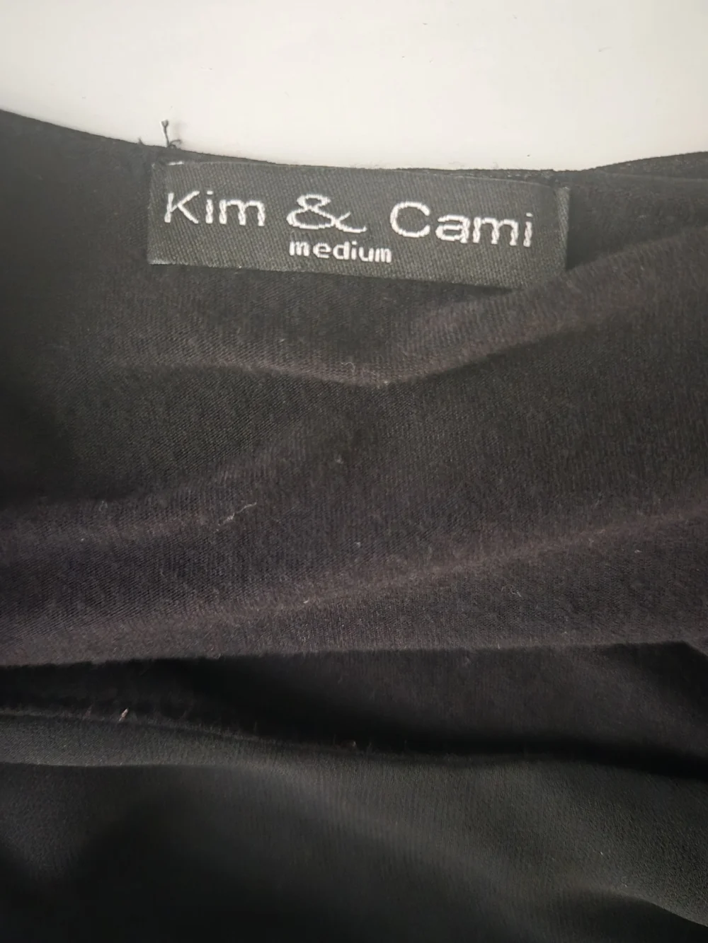Kim & Cami Black Sheer Blouson Top with Layered Overlay - Picture 2 of 3